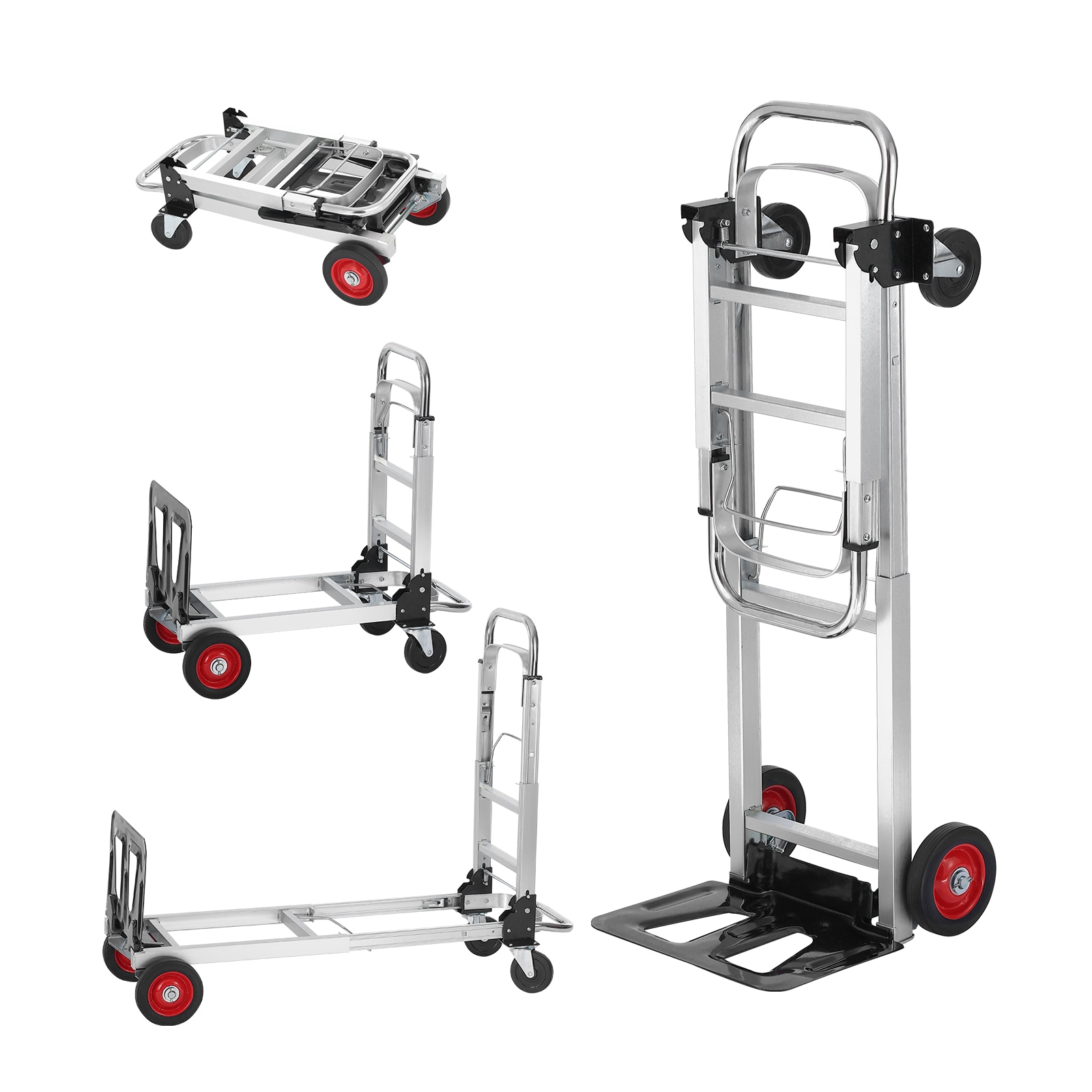 Aluminium Folding Hand Truck 2 In 1 Heavy Duty Collapsible Dolly_voghion.com